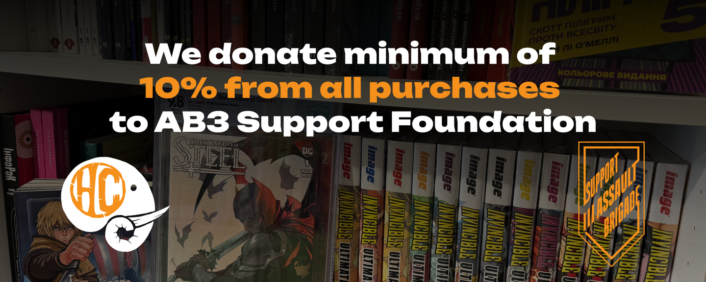 10% of all comics purchases we donate to AB3 Support